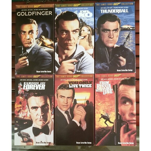 6 VHS Tapes The James Bond 007 Collection Deluxe Letterbox Format Sean Connery - Picture 1 of 5